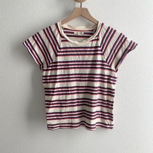 Madewell Flare-Sleeve Raglan Tee in Stripe